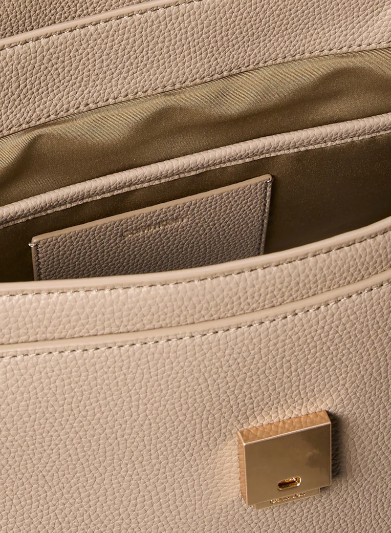 CALVIN KLEIN  Pebble Grain Satchel Bag for Women | Best Price UAE